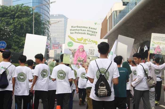 thk cfd kurban dompet dhuafa canvassing tebar hewan kurban 1444 H di CFD Jakarta