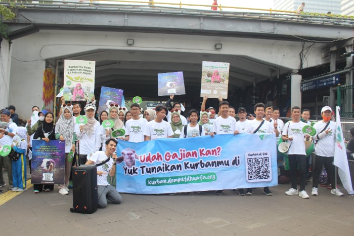 canvassing tebar hewan kurban cfd 2 dompet dhuafa canvassing tebar hewan kurban 1444 H di CFD Jakarta