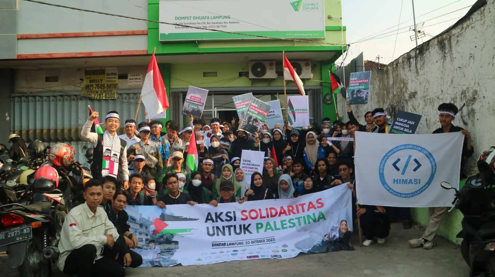 Dompet Dhuafa Lampung menggelar aksi solidaritas untuk palestina
