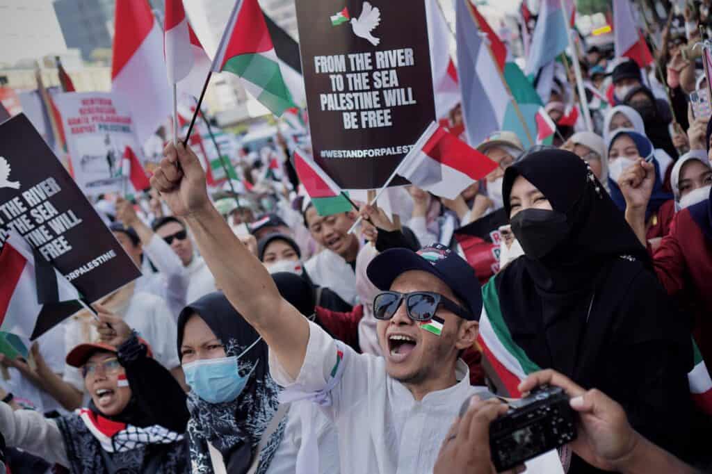 Dompet Dhuafa Gelar Aksi Bela Palestina di Depan Kantor PBB