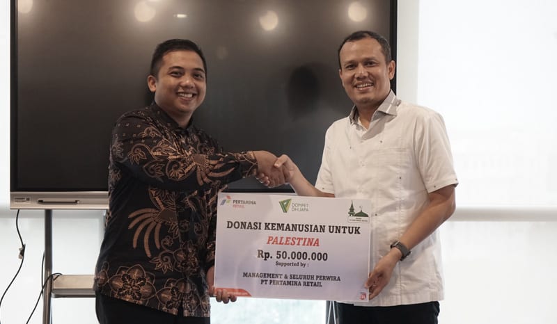 donasi untuk palestina8 dompet dhuafa Pertamina Retail serahkan dana kemanusiaan untuk Palestina melalui Dompet Dhuafa.