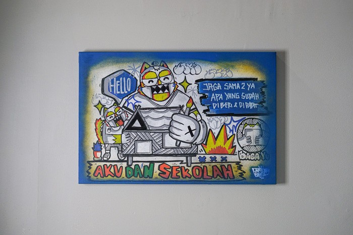 mural untuk bangun sekolah di pelosok2 dompet dhuafa Ngakarya Lelang Karya
