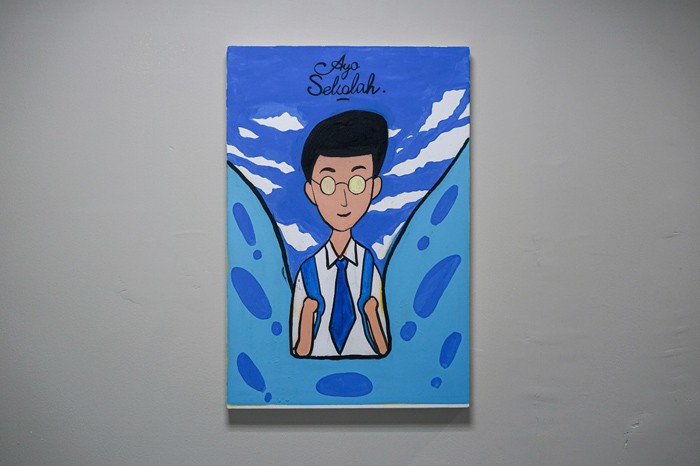 mural untuk bangun sekolah di pelosok7 dompet dhuafa Ngakarya Lelang Karya