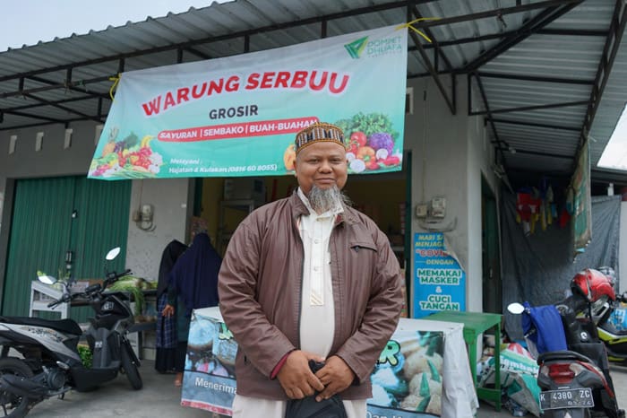 warung serbuu yogyakarta1 dompet dhuafa Pak Jabir alih profesi dari budi daya jamur jadi pedagang sayur - Warung Serbuu Yogyakarta
