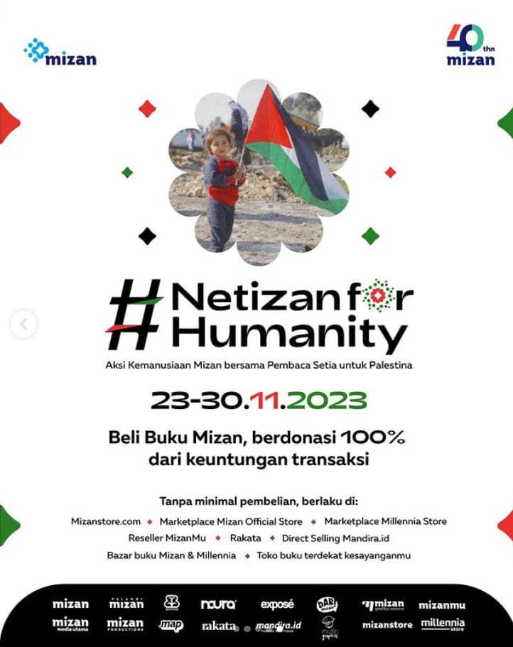 Netizan for Humanity, donasi dari Mizan untuk Palestina