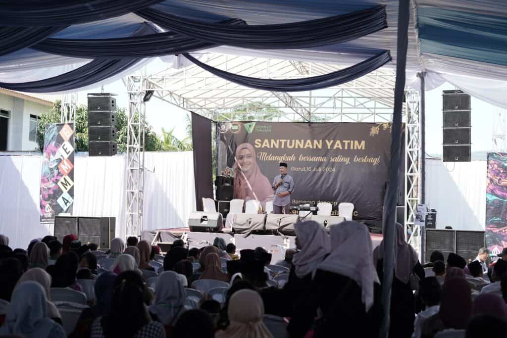 aiman ricky santunan yatim5 dompet dhuafa Sambutan oleh Pak Iwan, Ketua GEMMA Leuwigoong, pada hari lebarannya anak yatim, yaitu 10 Muharram 1446, pada Selasa (16/07/2024).