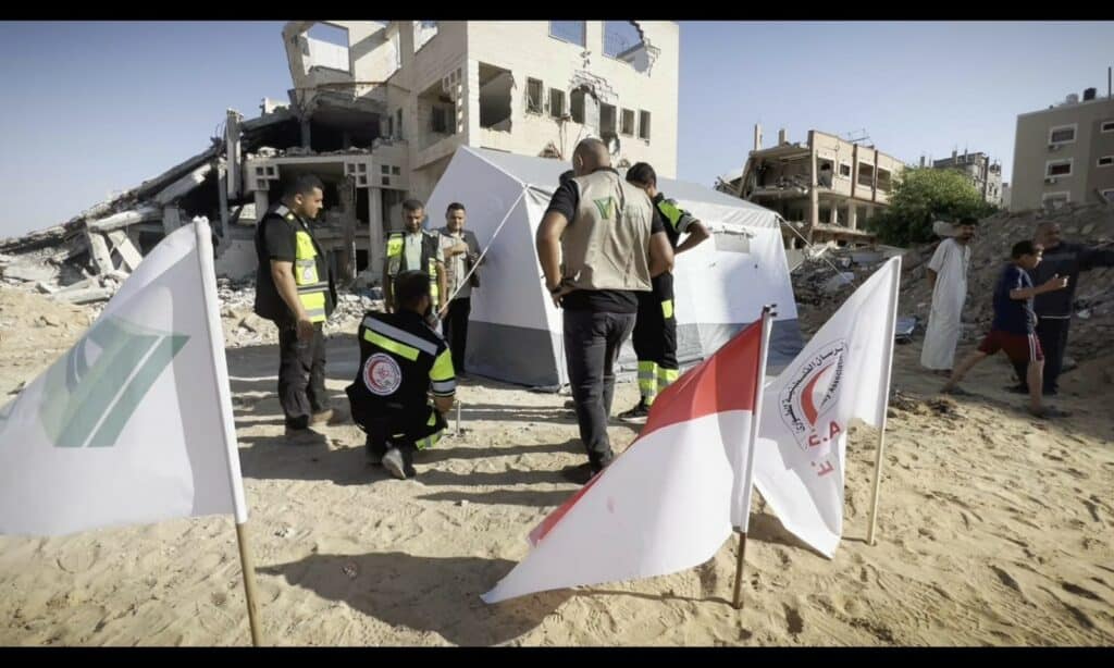 medical point untuk warga gaza8 dompet dhuafa Proses pendirian Medical Point oleh Dompet Dhuafa untuk pelayanan terhadap warga Gaza Utara.