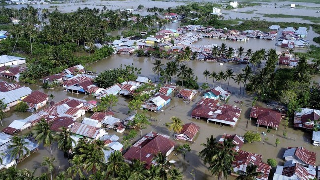 sbi peduli2 dompet dhuafa Gambar udara situasi banjir di Gorontalo.