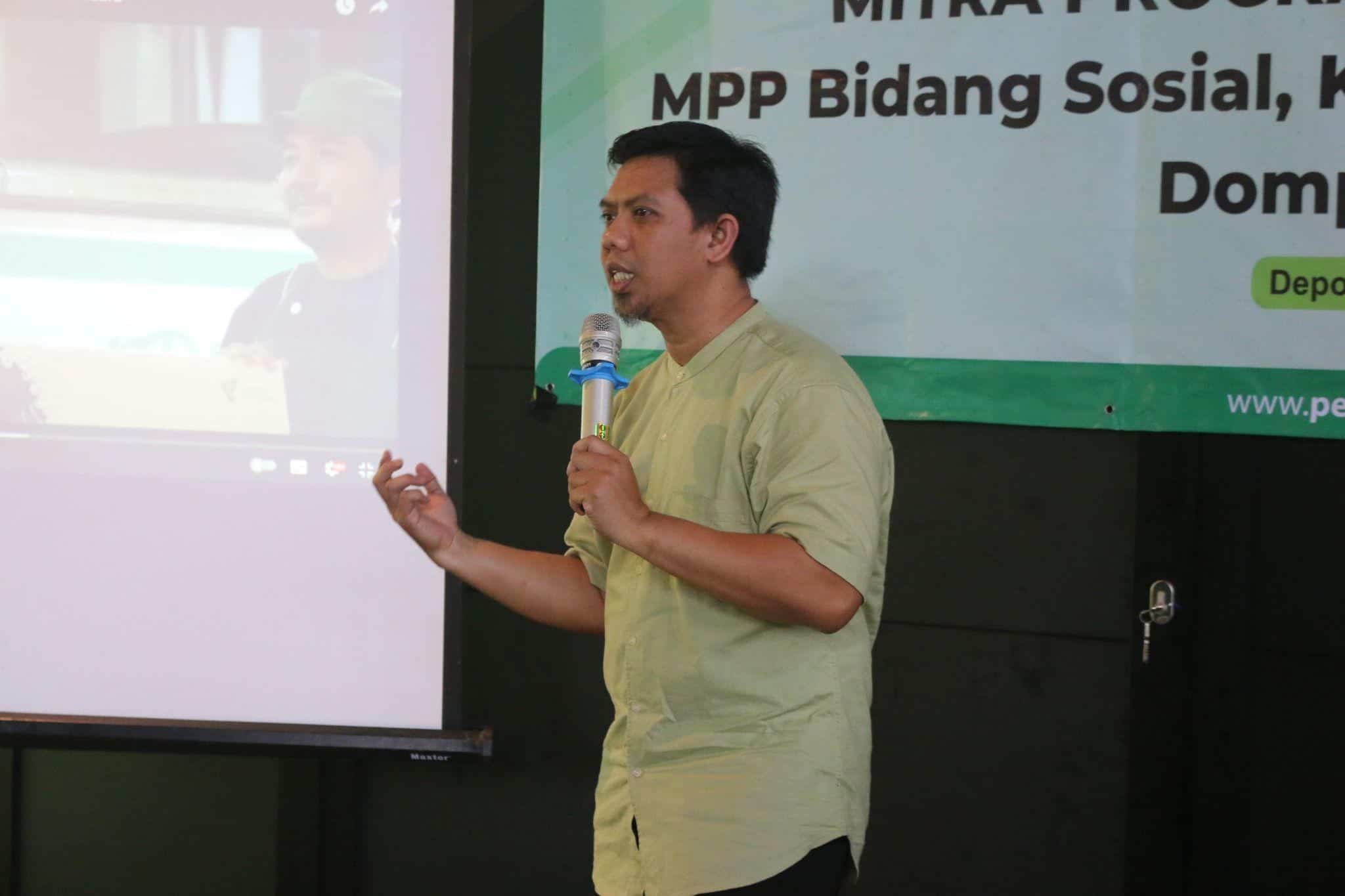 Kamaludin selaku Kepala LPM Dompet Dhuafa dalam acara Sarasehan dan silaturahmi Mitra Pelaksana Program Layanan Masyarakat di Bojongsari, Depok, pada Selasa (22/10/2024).