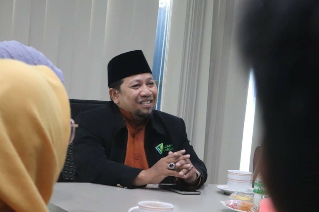 delegasi cordofa4 dompet dhuafa Ahmad Shonhaji selaku Direktur YSMI (MPP Dompet Dhuafa), dalam pertemuan pelepasan sekaligus penguatan dakwah menuju Amerika kepada Dai Ambassador Cordofa di Kantor Dompet Dhuafa wilayah CIP Tangerang Selatan, Selasa (08/10/24).
