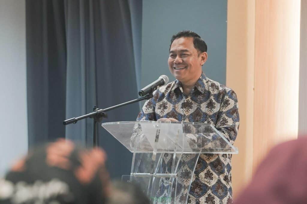 Imran Pambudi, Direktur Kesehatan Jiwa Kementerian Kesehatan Republik Indonesia sebagai Keynote Speech dalam talkshow Kesehatan Mental, Rabu (18/12/2024) di Sasana Budaya Rumah Kita, Jakarta Selatan.