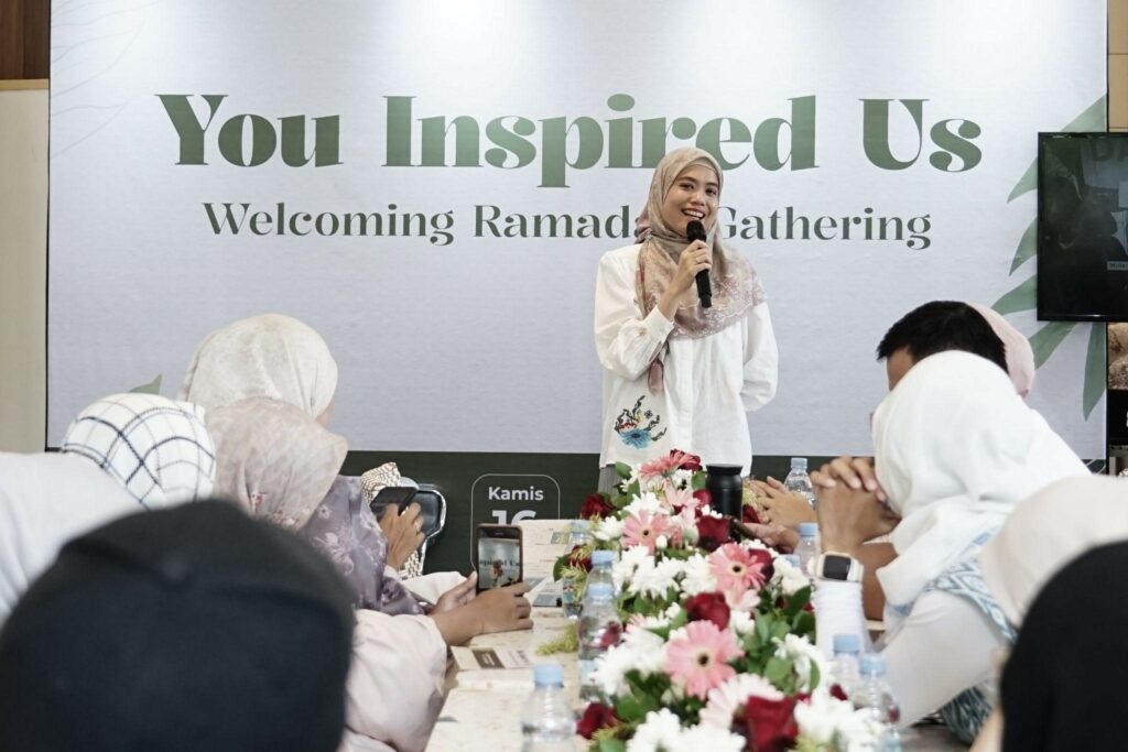 gathering ramadan2 dompet dhuafa Etika Setiawanti memberi sambutan pada gelaran Welcoming Ramadan Gathering Dompet Dhuafa yang bertajuk You Inspired Us, pada Kamis (16/1/2025) di Twin House, Cipete, Jakarta Selatan.
