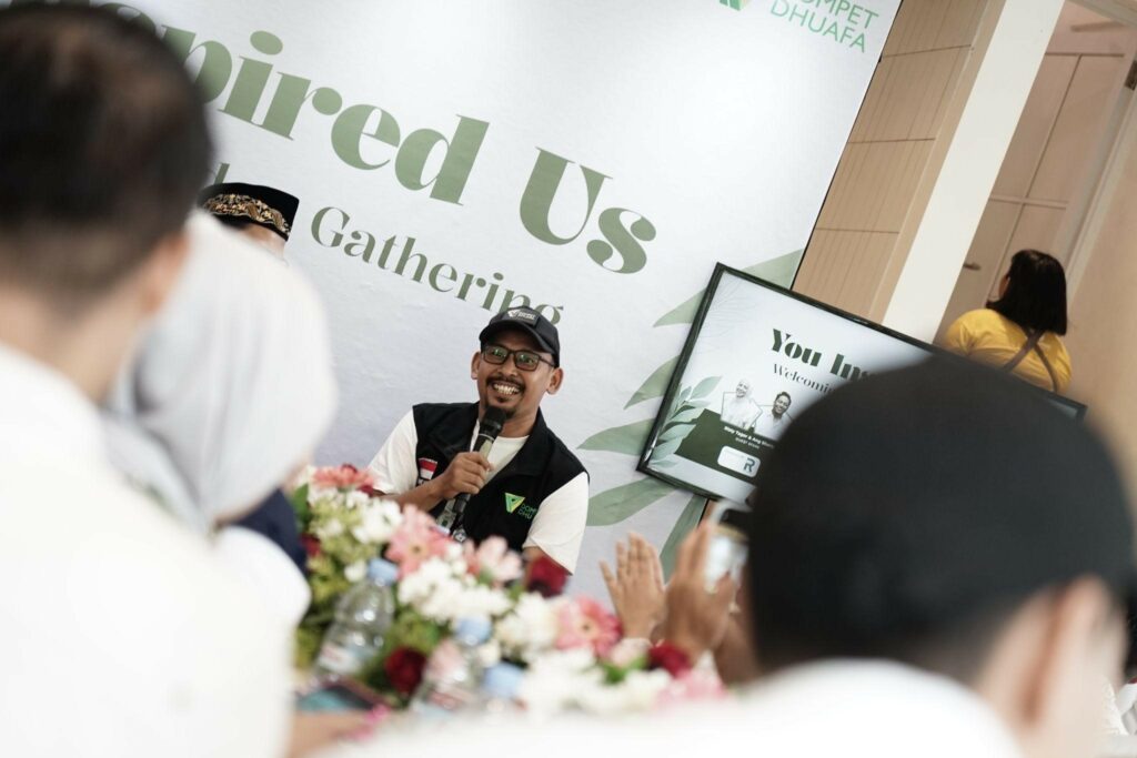 gathering ramadan6 dompet dhuafa Andriansyah sebagai Ketua Ramadan 1446 H Dompet Dhuafa, saat memaparkan program-program kebaikan Dompet Dhuafa yang akan dijalankan selama Ramadan.