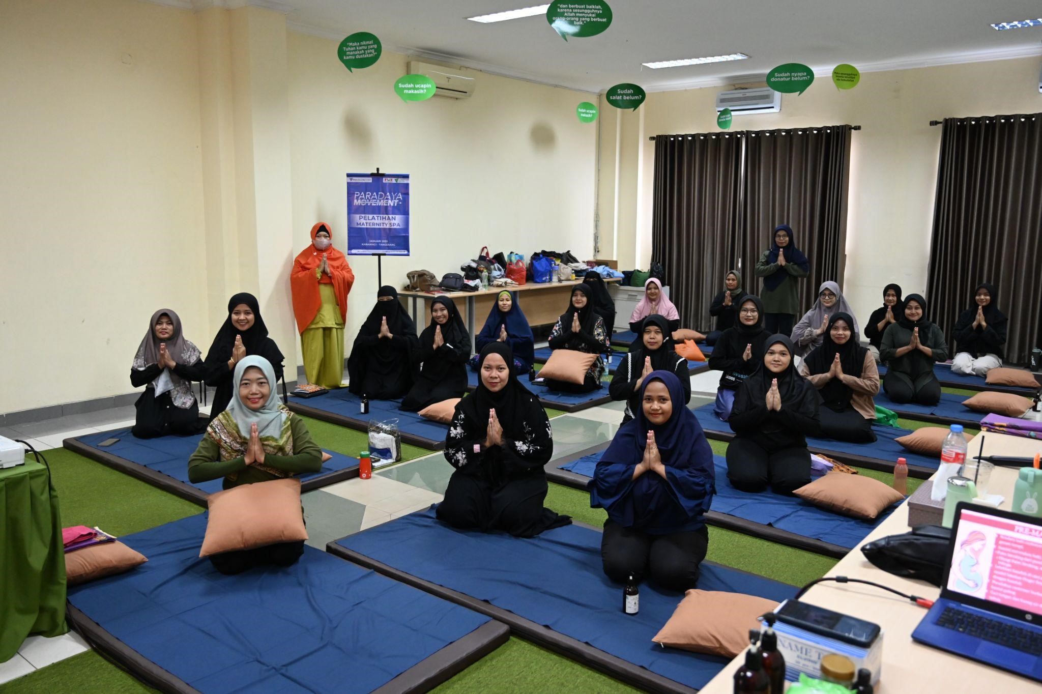 pelatihan maternity spa1 dompet dhuafa Para peserta Maternity SPA yang digelar oleh Institut Kemandirian (IK) Dompet Dhuafa melalui Program Paradaya Movement di Karawaci, Tangerang, Senin (06/01/2025).