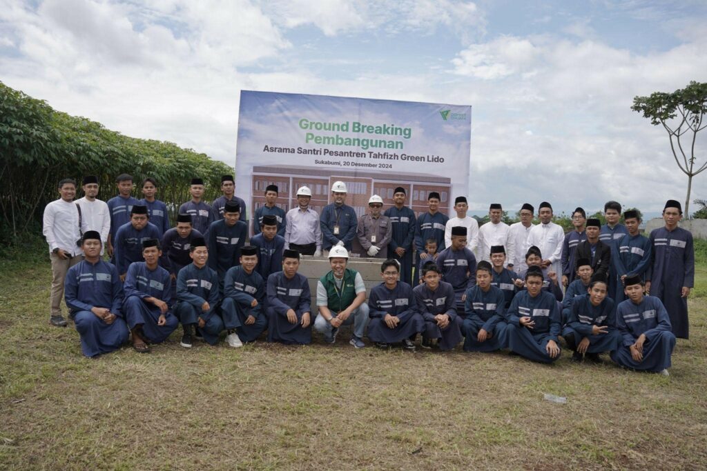 pembangunan asrama santri lido8 dompet dhuafa Peletakkan batu pertama pembangunan Asrama Santri, PTGL, Sukabumi, pada Jumat (20/12/2024).