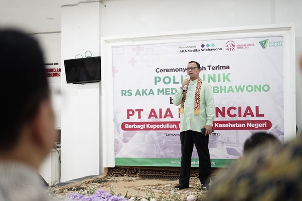 poliklinik baru rs aka medika sribhawono5 dompet dhuafa Ahmad Juwaini selaku Ketua Pengurus Yayasan Dompet Dhuafa Republika dalam Berbagainya mengapresiasi kolaborasi dengan PT AIA FINANCIAL yang terus berupaya mendukung peningkatan kualitas kesehatan di Indonesia.