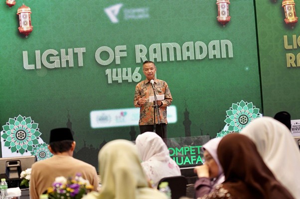 Rahmad Riyadi, Dewan Pengawas Dompet Dhuafa dalam sambutannya membuka perhelatan “Light of Ramadan 1446 H: Gathering dan Buka Puasa Bersama” para donatur, mitra kolaborator, dan media sahabat kebaikan Dompet Dhuafa di Aula At-Taqwa Sriwijaya, Jakarta Selatan, Rabu (19/03/2025).