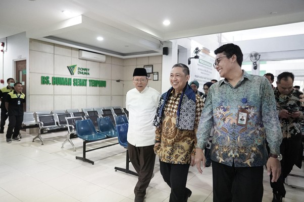 Wamenlu RI, Anis Matta mengunjungi RST Dompet Dhuafa, Senin (24/03/2025).