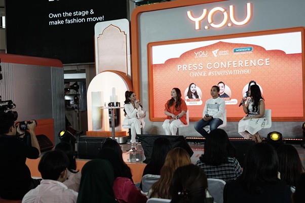 penggerak perubahan bersama you4 dompet dhuafa Konferensi Pers dihadiri oleh berbagai awak media sekaligus pengunjung yang hadir dalam bazar Y.O.U di Mall Kelapa Gading 3, Rabu (12/2/2025).