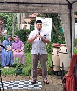 tarhib ramadan bersama pkk2 dompet dhuafa Sidin selaku Ketua Pelaksana Tarhib Ramadan menyampaikan sambutan pada Rabu (26/02/25).