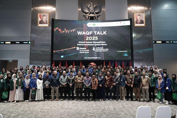 wakaf saham1 dompet dhuafa "Waqf Talk: Wakaf Saham Mengalirkan Kebermanfaatan Tanpa Batas", Kamis (06/03/2025), di Auditorium Bursa Efek Indonesia, Jakarta.
