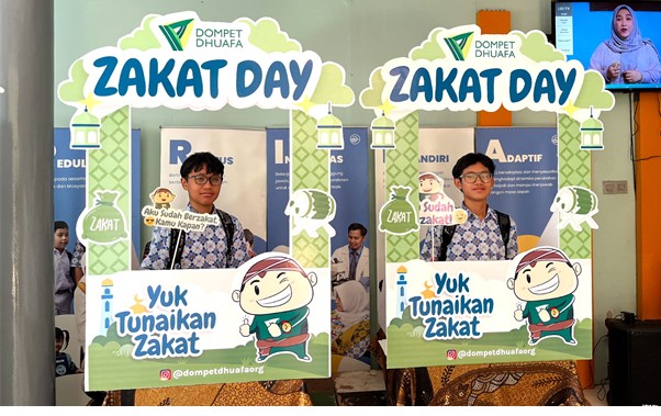 zakat day sdi dian didaktika3 dompet dhuafa Sesi Photo Booth Zakat Day oleh Siswa SD Islam Dian Didaktika.