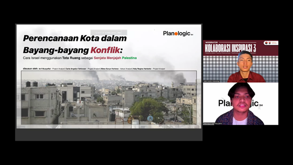 kolaborasi inspirasi untuk palestina3 dompet dhuafa Pemaparan materi dari Arif-Planologic.id.