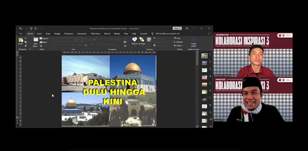 kolaborasi inspirasi untuk palestina4 dompet dhuafa Pemaparan materi dari Ustadz Herman- Dompet Dhuafa.