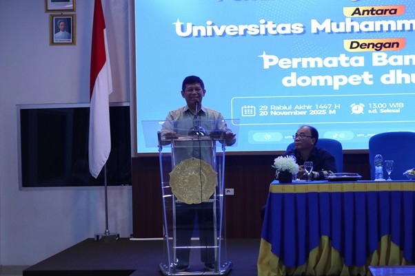 pemberdayaan mahasiswa4 dompet dhuafa Rektor UM Metro, Dr. Nyoto Suseno, M.Si menyampaikan sambutan.