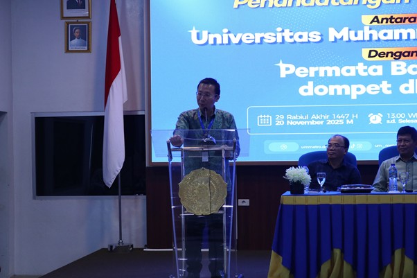 pemberdayaan mahasiswa5 dompet dhuafa Sambutan Kwa Chin Seng selaku Executive Branch Coordinator Permata Bank Sumatera Bagian Selatan (SumBagSel).