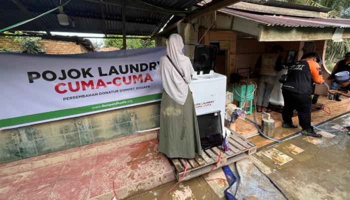 pojok laundry banjir sumatera 5 dompet dhuafa