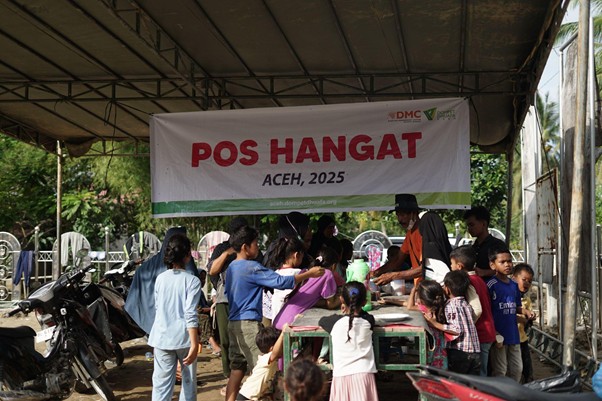 Pos Hangat DMC Dompet Dhuafa di Meunasah Kapa, Kecamatan Peusangan, Kabupaten Bireuen.