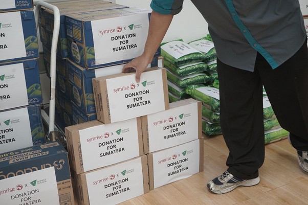 bantuan pt symrise indonesia untuk sumatera2 dompet dhuafa Bentuk bantuan sembako dan hygiene kit dari PT Symrise Indonesia.