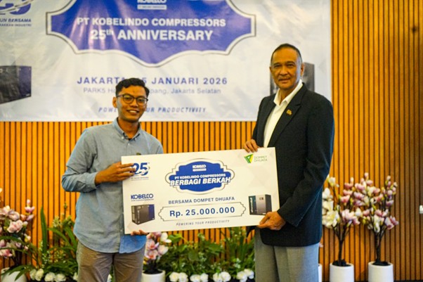 pt kobelindo compressors salurkan donasi rp5 juta1 dompet dhuafa