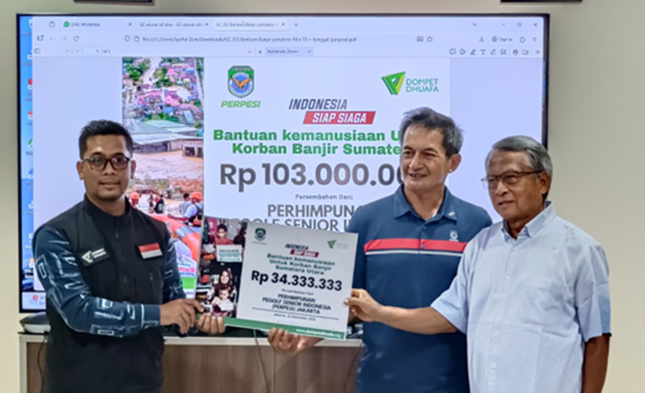 pegolf senior indonesia perpesi peduli sumatera5 dompet dhuafa