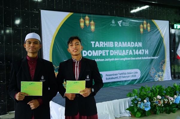 tarhib ramadan di ptgl sukabumi7 dompet dhuafa Santri sebagai pembawa acara Tarhib Ramadan di PTGL Sukabumi.