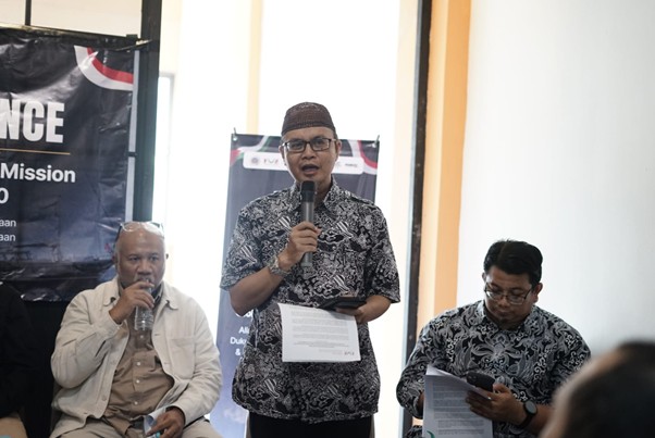 presscon foz gsf 20 5 dompet dhuafa Tjaturadi dalam Press Conference: Crisis Report on Humanitarian Mission GSF 2.0 di Jakarta Pusat, Rabu (20/05/2026).
