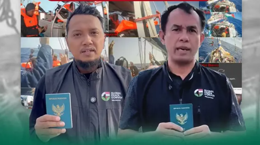 presscon foz gsf 20 7 dompet dhuafa Ronggo Wirasanu (kiri) dan Herman Budianto (kanan) saat ini tengah dalam penculikan oleh Pasukan Zionis Israel.